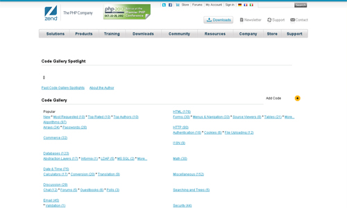 Zend Code Gallery