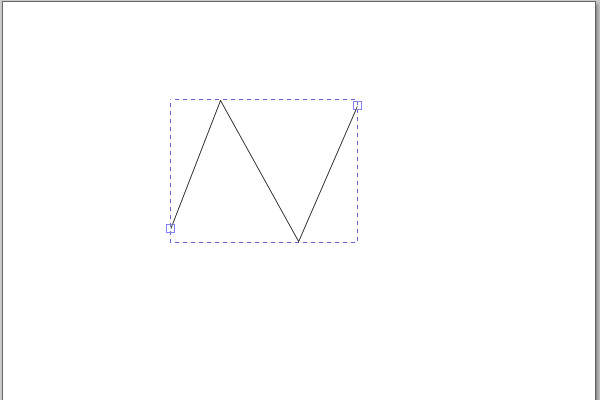 3. クリック位置をつなぐ直線が引かれる