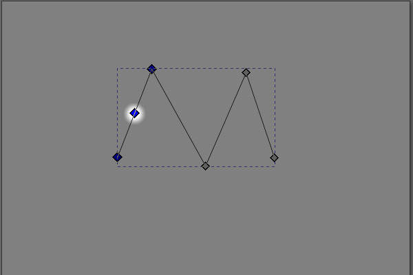 16. 選択中のセグメントの中心にノードが追加される