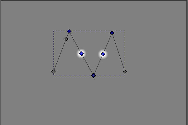 26. 選択中のセグメントのそれぞれの中心にノードが追加される