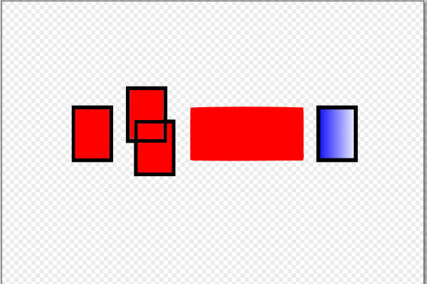31. 一度の操作で3つの矩形が赤色で塗られる