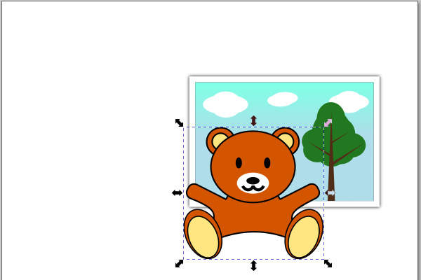 6. クマを写真よりも前面に