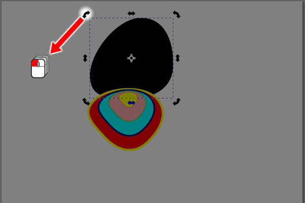 55. 回転/傾斜ハンドルをドラッグ