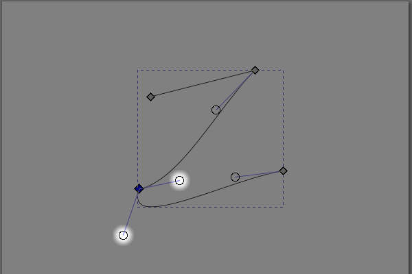 30. ノードハンドルが伸長される