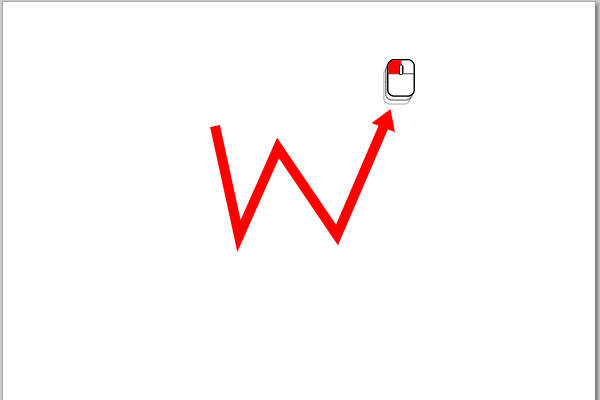 3. 描きたい形状にドラッグ