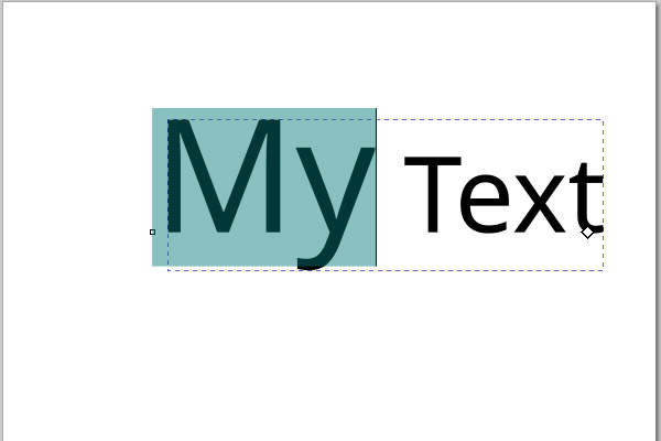 6. 選択中の字だけフォントサイズが大きくなる