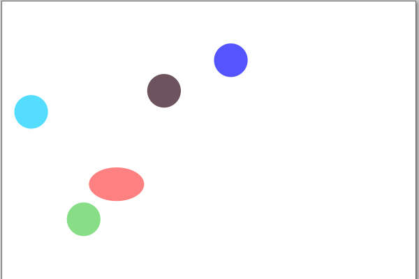 1. 円のシェイプが配置された画像