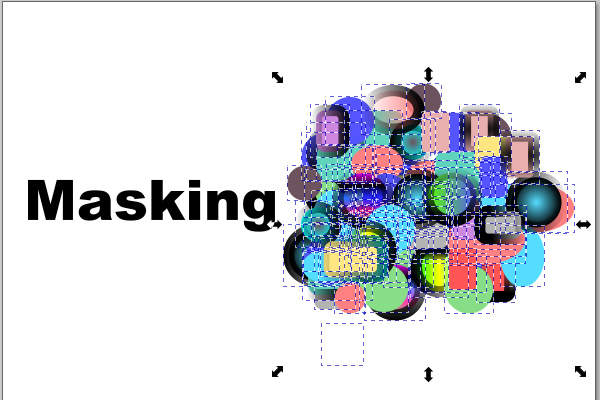 2. マスキングされるオブジェクト群を選択する