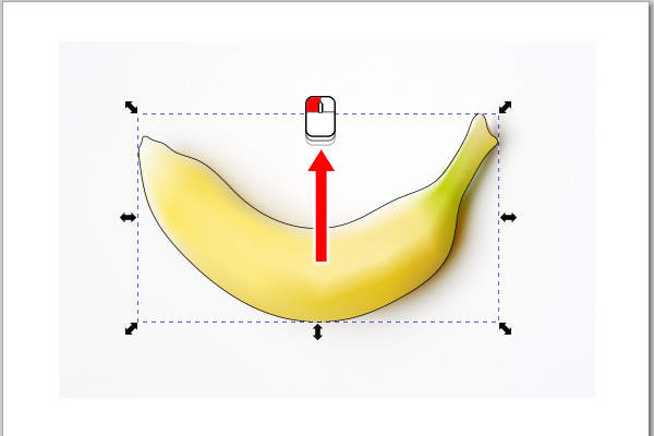 54. バナナのパスをドラッグ