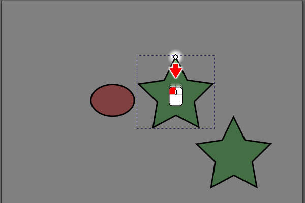 28. オフセットハンドルをドラッグ