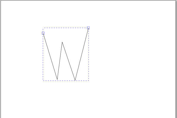 3. クリック位置をつなぐ直線が引かれる