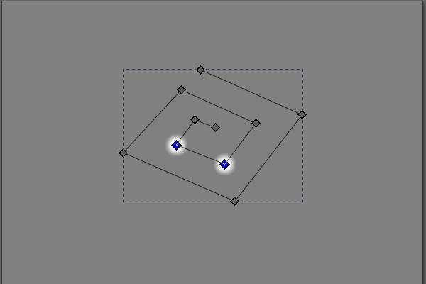 16. セグメントの両端のノードが選択される