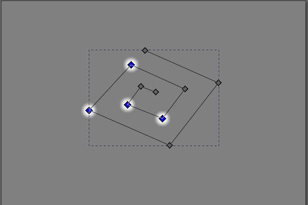 18. セグメントの両端のノードが追加選択される