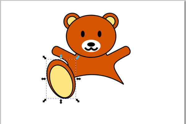 4. 右足の外側と内側がグループされる