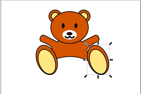 7. クローンを左足の位置へ移動させる