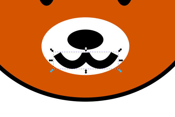 25. 鼻に近づけたことで口らしくなった