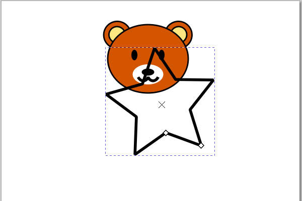 3. 角が5つの星形が作成される