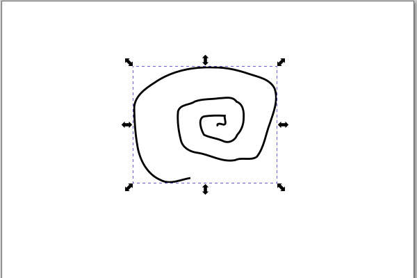 3. 選択中のパスが簡略化される