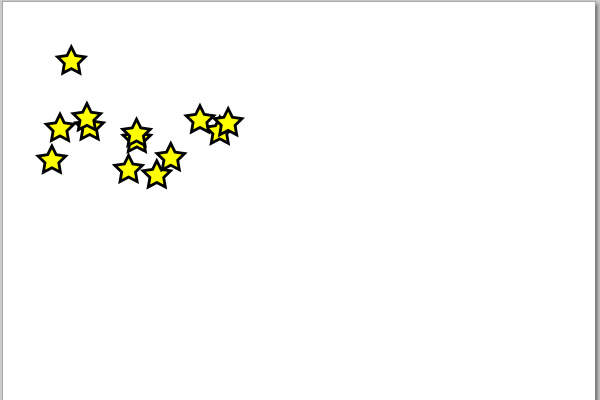 5. 星形が複製される