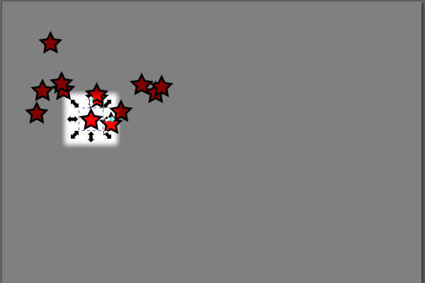 9. 複製先の星形を選択する