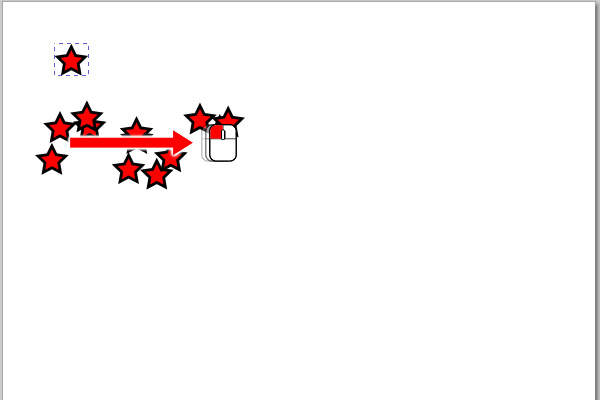 15. 吹き付けるようにドラッグ