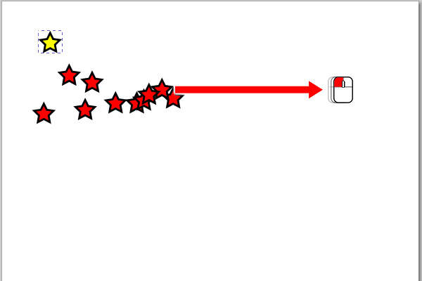 23. 吹き付けるようにドラッグ