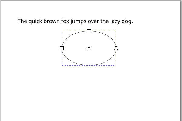 14. 楕円の境界に黒色の線が引かれる