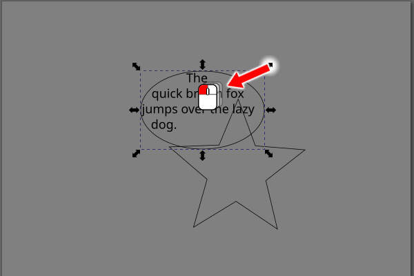 24. 作成したい楕円を囲む矩形の対角線をドラッグ