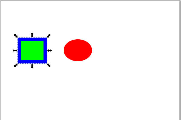 25. 矩形のシェイプのストロークが青色になる