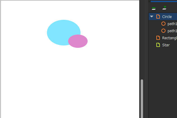 38. 2つの楕円のシェイプを作成する