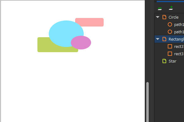 41. 2つの矩形のシェイプを作成する