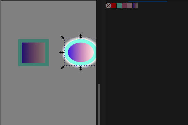 53. 楕円のシェイプを選択する