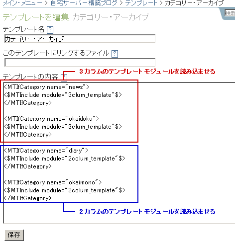 カテゴリー分岐
