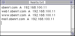 OldMac��hosts�t�@�C���̐ݒ�