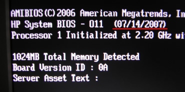 HP ProLiant ML115��BIOS�o�[�W�����`�F�b�N���