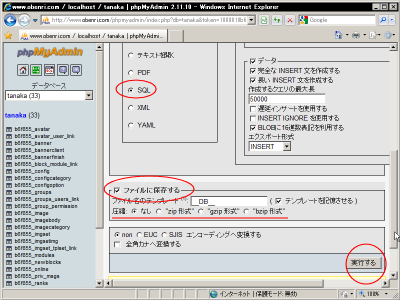 �G�N�X�|�[�g�̐ݒ�Q