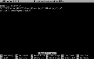 �f�t�H���g��/etc/sysconfig/i18n