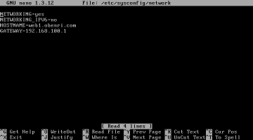 /etc/sysconfig/network�̕ҏW���
