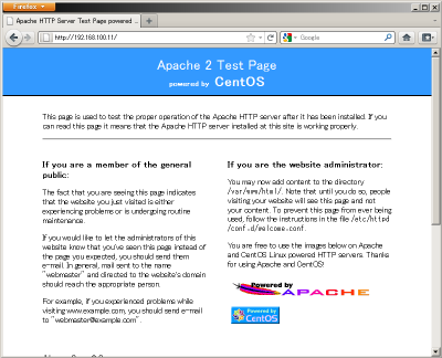 �T�u�l�b�g������ڑ�����Apache2�̃e�X�g�y�[�W