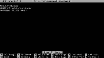 /etc/sysconfig/network�̕ҏW���