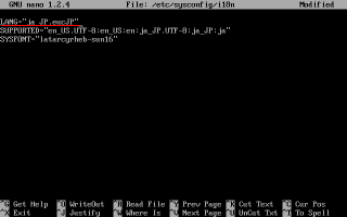 �W�������Z�b�g��EUC�ɕύX����/etc/sysconfig/i18n
