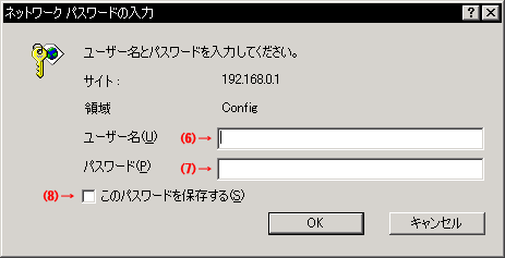 ���[�^�[�ւ̃��O�C�����ɕ\�������F�؃_�C�A���O