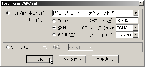 TeraTermPro��NVR500�Ƀ��O�C��