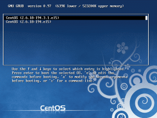 CentOS5�̃J�[�l���o�[�W�������(������e�L�[������)