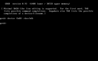 �u�[�g���[�_���C���X�g�[������n�[�h�f�B�X�N���w��