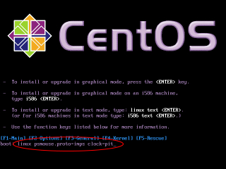 Virtual PC��ł�CentOS4�̃J�[�l���p�����[�^�L�q��