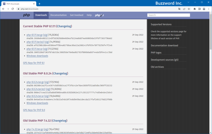 PHPをダウンロードする(3)