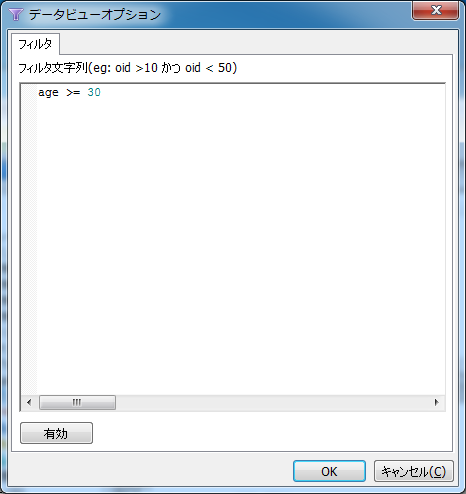 データビューオプション