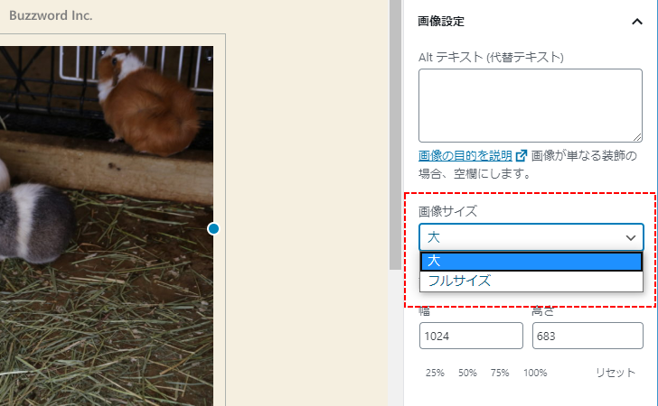 「大」サイズや「中」サイズの画像を作成しない(11)