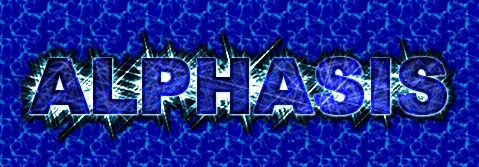 "粒子の軌跡"のロゴ画像生成の例 - “霜”のロゴ効果フィルタと併用 gimp-particle-trace-logo-ex-2.jpg